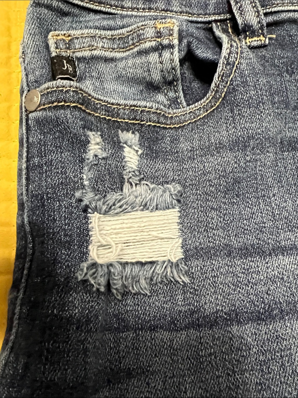 Judy Blue Dark Blue Distressed Skinny Jeans - Picture 9 of 12